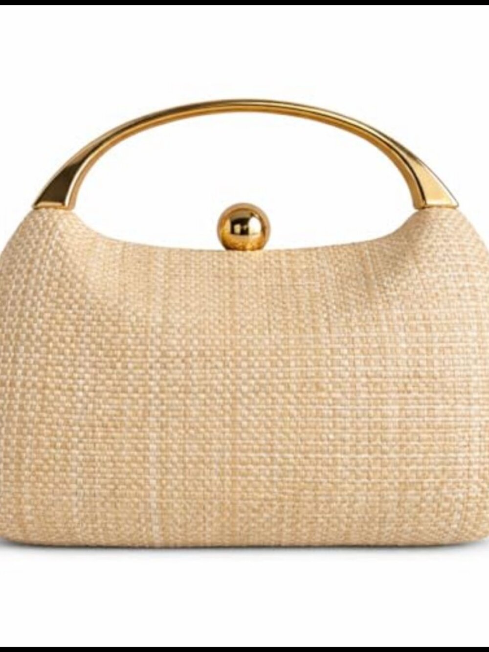 Straw Clutch Handbag Woven Chain Shoulder Bag for Women Summer Beach Purse